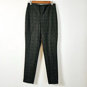 Tribal Pants, Black Plaid Print, Size Medium